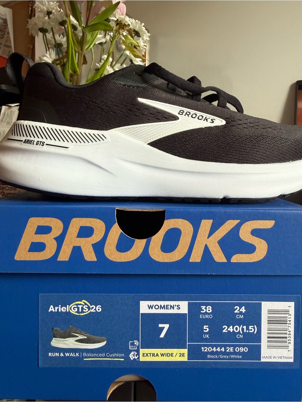 Brooks Ariel GTS Women's Running Shoes - Black and White